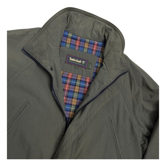 TIMBERLAND Vintage 90s Weathergear Green Casual Jacket Mens Large - Picture 2 of 6